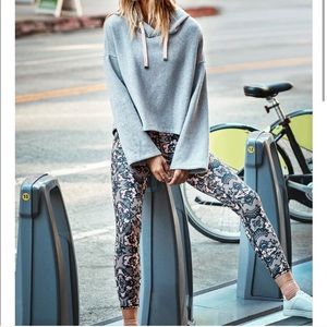 Medium cropped gray work out hoodie